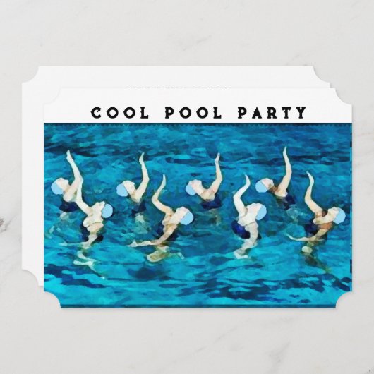 Invitation Partie du pool (Devant / Derrière)