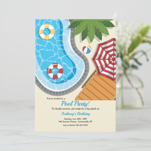 Invitation Partie du pool (Debout devant)