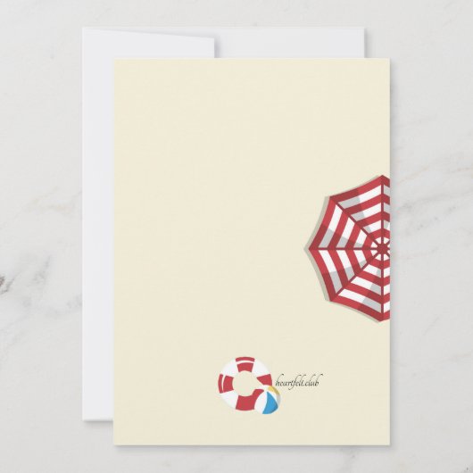 Invitation Partie du pool (Dos)