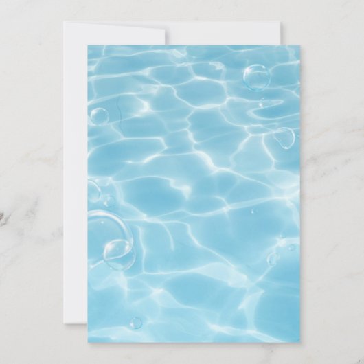 Invitation Partie du pool | Nage Anniversaire (Dos)