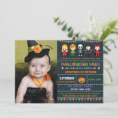 Invitation Partie éffrayante d'anniversaire de enfant de (Debout devant)
