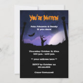 Invitation Partie éffrayante de Halloween de citrouille de (Dos)