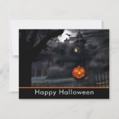 Invitation Partie effrayante hantée de Halloween de (Devant)