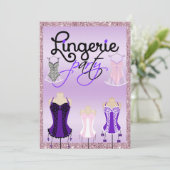 Invitation Partie élégante de lingerie de Bachelorette (Debout devant)