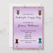 Invitation Partie élégante de lingerie de Bachelorette (Dos)
