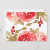 Invitation Partie élégante de Saint-Valentin de rose rouge (Dos)