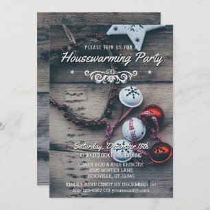 Invitation Partie en bois rustique de pendaison de