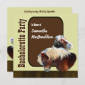 Invitation Partie équestre de bachelorette de cheval (Devant / Derrière)