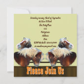 Invitation Partie équestre de bachelorette de cheval (Dos)