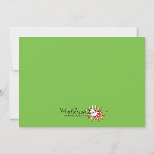 Invitation Partie faite sur commande de Paintball de floc (Dos)