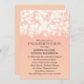 Invitation partie fiançailles de la chaîne de couleur de la c (Devant / Derrière)