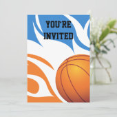 Invitation Partie flamboyante de report d'anniversaire de (Debout devant)