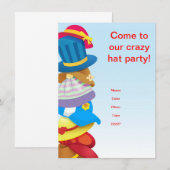 Invitation Partie folle de casquette (Devant / Derrière)