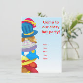 Invitation Partie folle de casquette (Debout devant)
