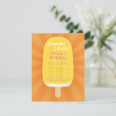 Invitation Partie fraîche de crème glacée de Popsicle de (Debout devant)