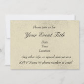 Invitation Partie française d'adulte de lustre de silhouette (Dos)