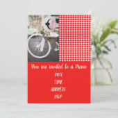 Invitation Partie française mignonne de guingan de style de (Debout devant)