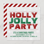 Invitation Partie gaie de houx de l'invitation | de fête de (Devant / Derrière)