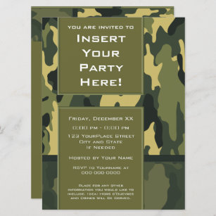 Invitations Faire Part Cartes Anniversaire Militaire Zazzle Be