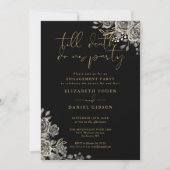 Invitation Partie Gothique Black And Gold (Devant)