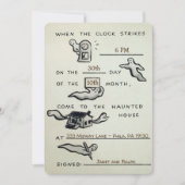 Invitation Partie Halloween personnalisable vintage (Devant)