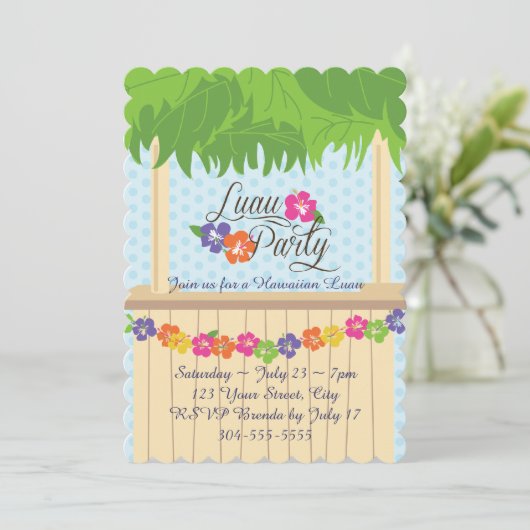 Invitation Partie hawaïenne de Luau (Debout devant)
