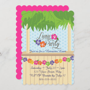 Invitation Partie hawaïenne de Luau