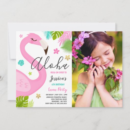 Invitation Partie hawaïenne de Luau d'invitation (Devant)