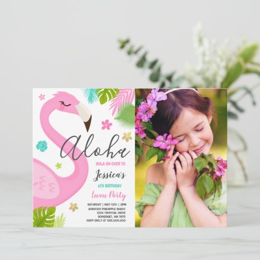 Invitation Partie hawaïenne de Luau d'invitation (Debout devant)