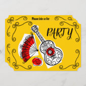 Invitation Partie horizontale de Souvenirs Corners en Espagne (Devant / Derrière)