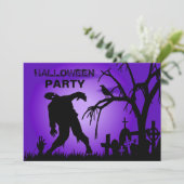 Invitation Partie horrible de costume de Halloween (Debout devant)