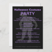 Invitation Partie horrible de costume de Halloween (Dos)
