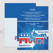 Invitation Partie Invitatio d'élection de républicains et de (Devant / Derrière)