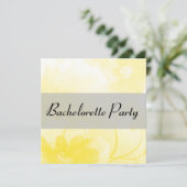 Invitation Partie jaune et grise chic de Bachelorette de (Debout devant)