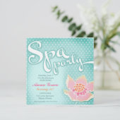 Invitation Partie Lotus de spa d'Aqua de CHROMATOGRAPHIE (Debout devant)