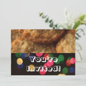 Invitation Partie lumineuse de fête d'échange de biscuit de (Debout devant)