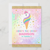 Invitation Partie magique de crème glacée d'invitation de (Devant)