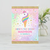 Invitation Partie magique de crème glacée d'invitation de (Debout devant)