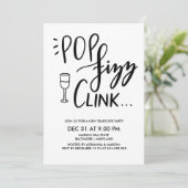 Invitation Partie manuscrite de nouvelle année de tintement (Debout devant)