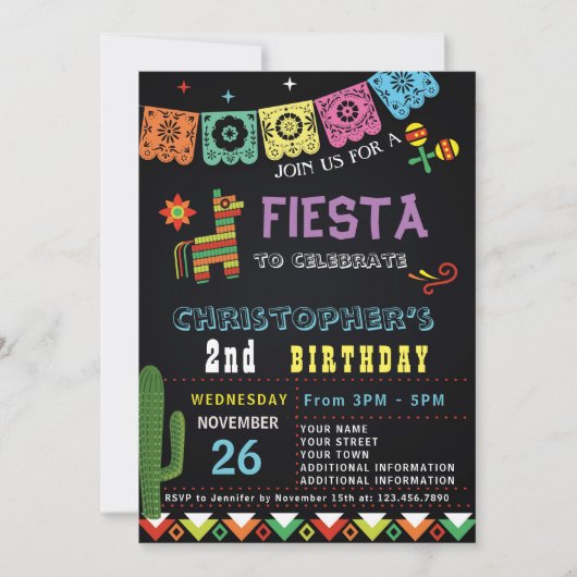 INVITATION PARTIE MEXICAINE DE FIESTA DE L'INVITATION %PIPE% (Devant)