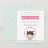 Invitation Partie mignonne d'anniversaire de enfant de (Devant / Derrière)