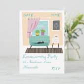 Invitation Partie mignonne de pendaison de crémaillère (Debout devant)