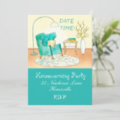 Invitation Partie mignonne de pendaison de crémaillère (Debout devant)