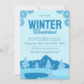 Invitation Partie Minimaliste Winter Wonderland (Devant)