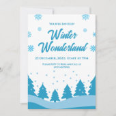 Invitation Partie Minimaliste Winter Wonderland (Devant)