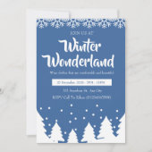 Invitation Partie Minimaliste Winter Wonderland (Devant)