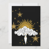 Invitation Partie Mystique de l'engagement céleste en or noir (Dos)