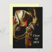 Invitation Partie occidentale de accueil de thème de la fête (Devant / Derrière)