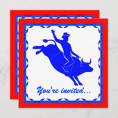 Invitation Partie occidentale de pays avec le cavalier de (Devant / Derrière)