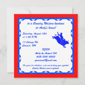 Invitation Partie occidentale de pays avec le cavalier de (Dos)